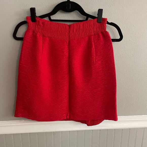 Maje Jario Red Textured Mini Skirt Size 34 - Picture 8 of 10
